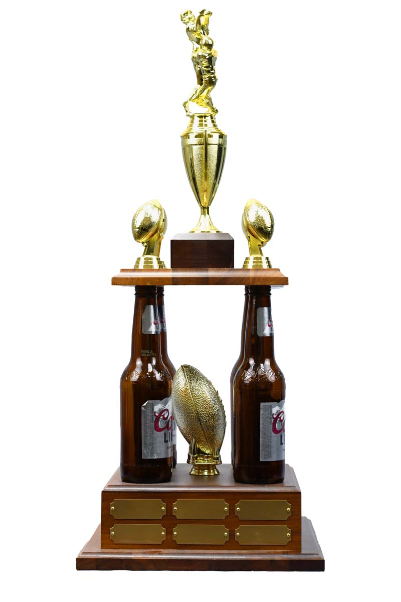 Mini Fantasy Football 4 Beer Bottle Trophy