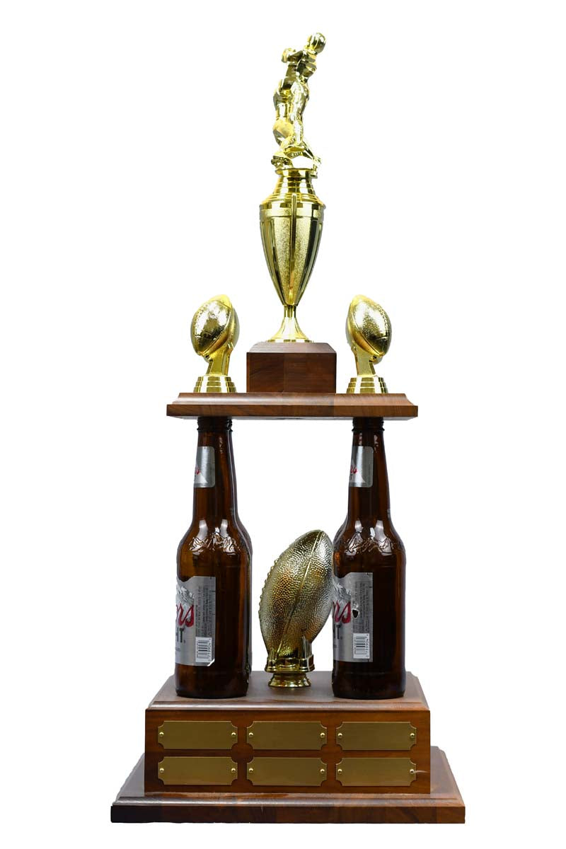 Mini Fantasy Football 4 Beer Bottle Trophy