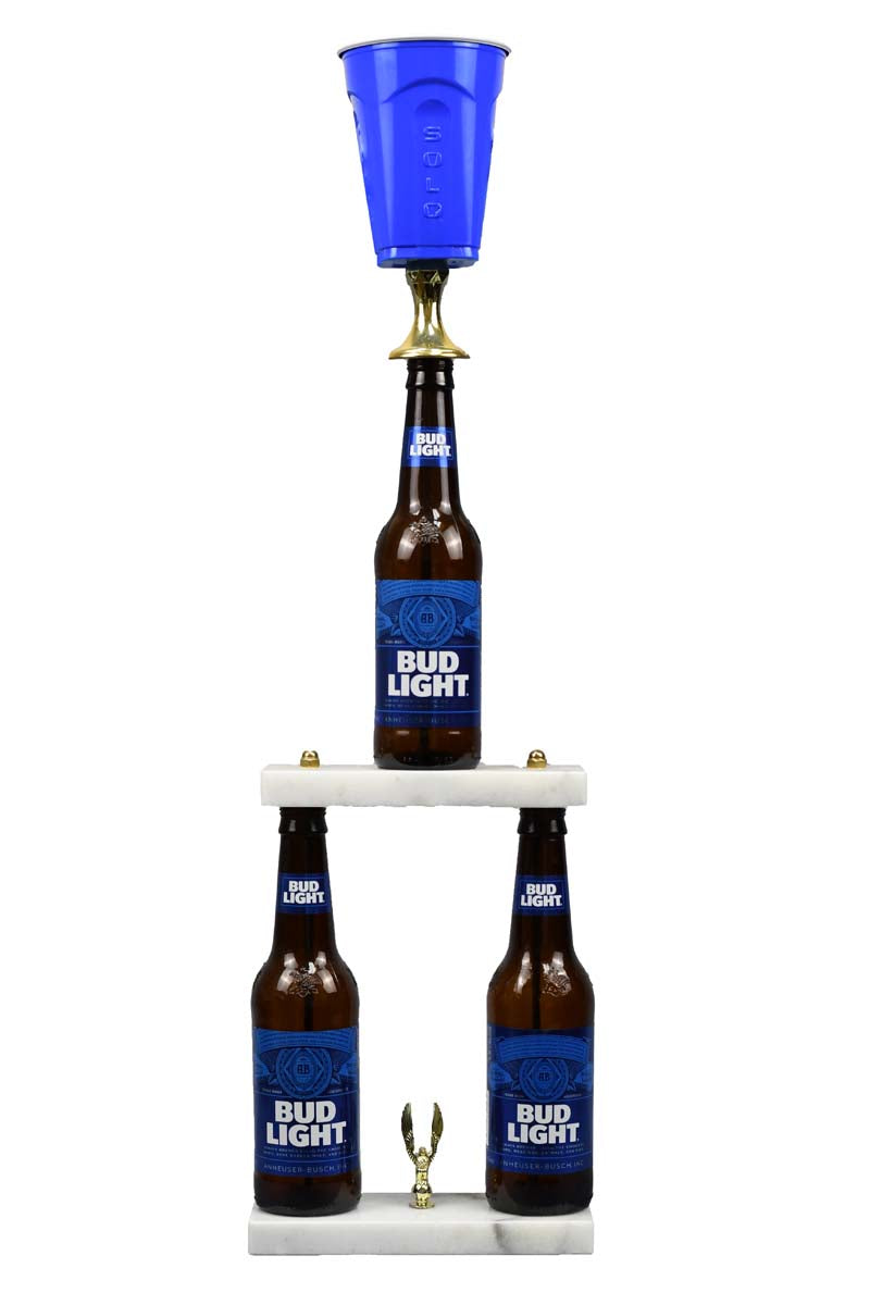 3 Bottle Beer Pong Fantasy Sports Trophy