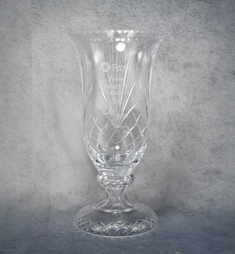 Crystal Vase Tall Cut