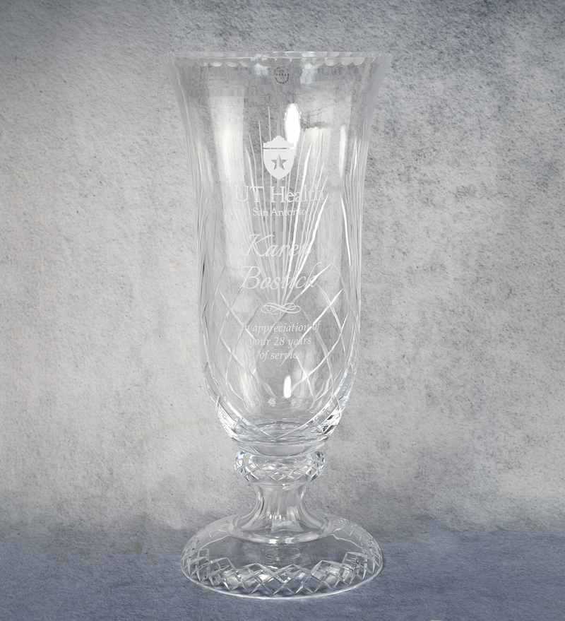 Crystal Vase Tall Cut