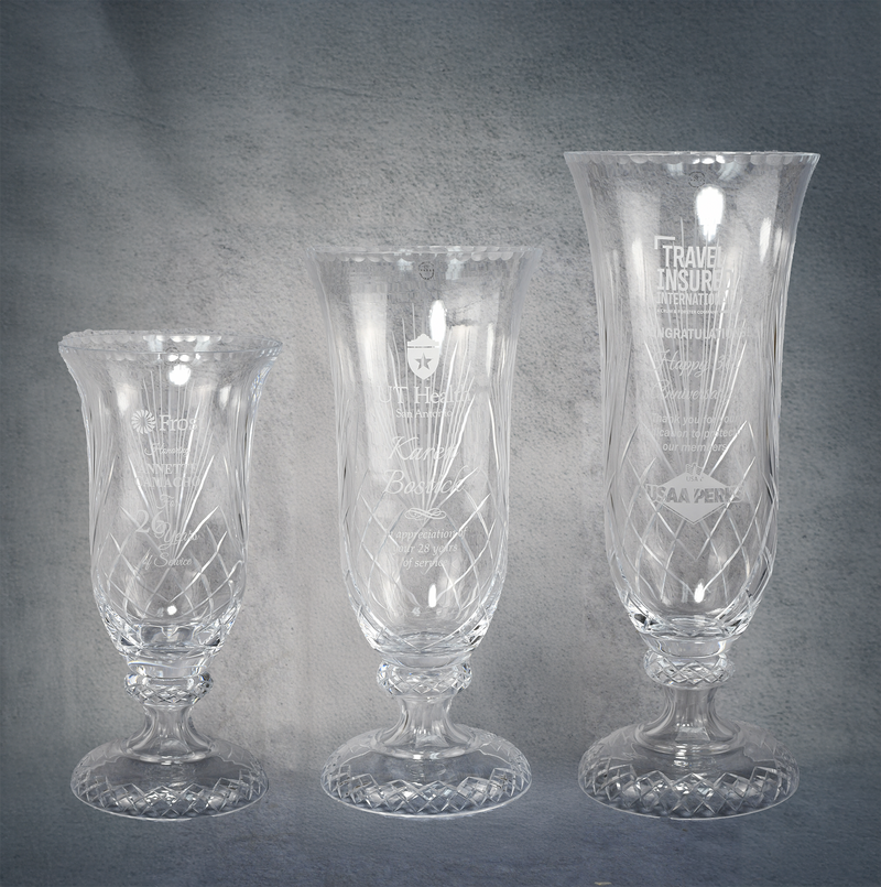 Crystal Vase Tall Cut