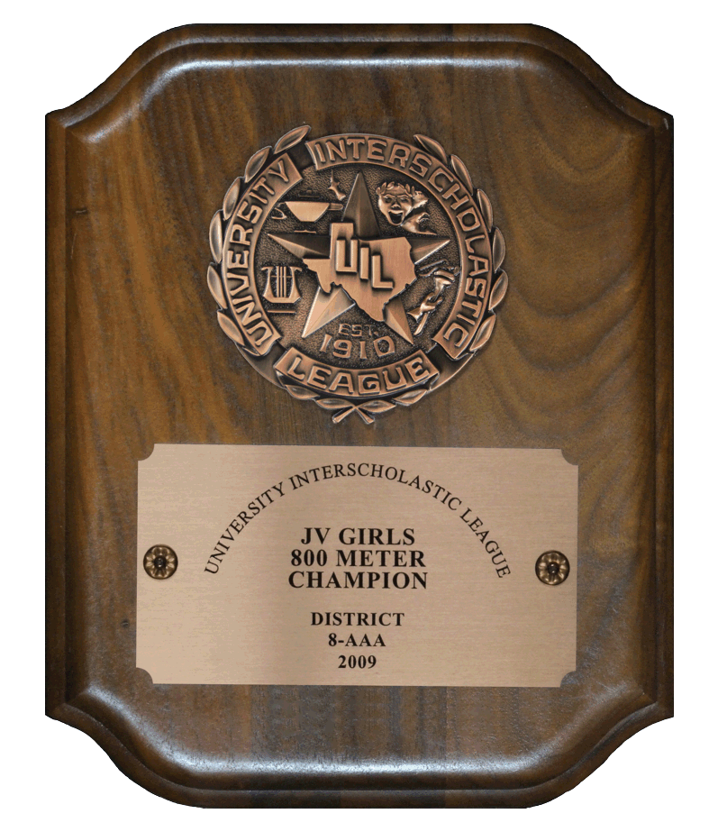 Genuine Walnut UIL Plaque