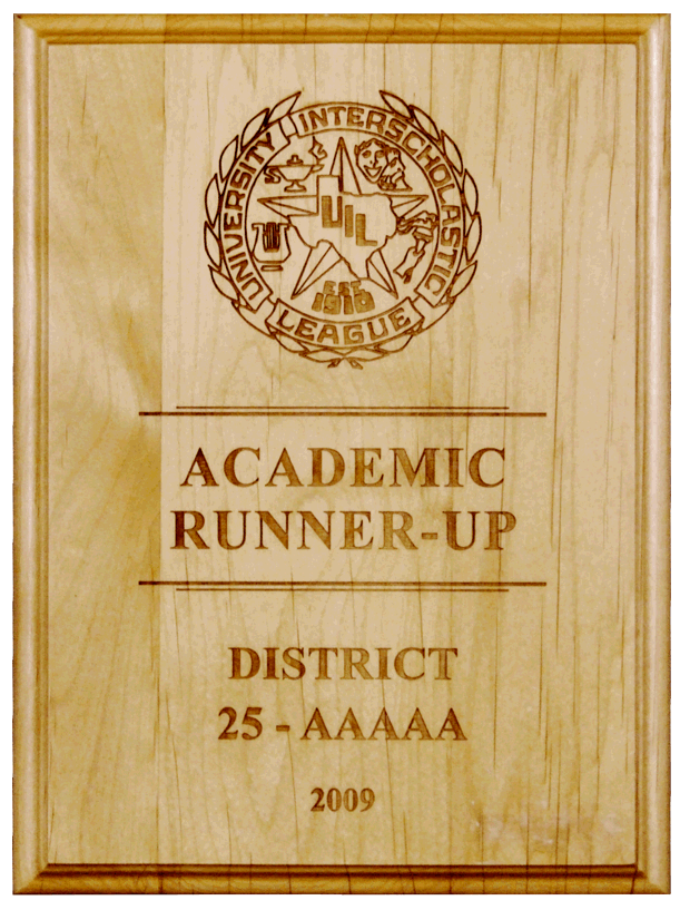 Red Alder UIL Plaque