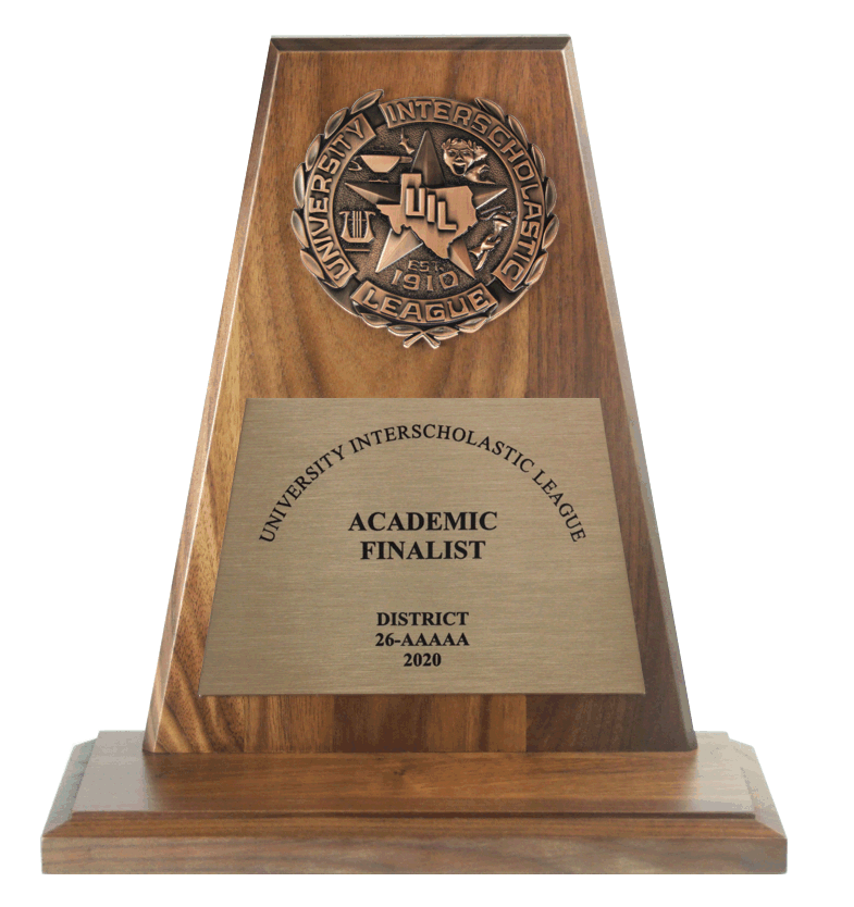 Genuine Walnut UIL Award