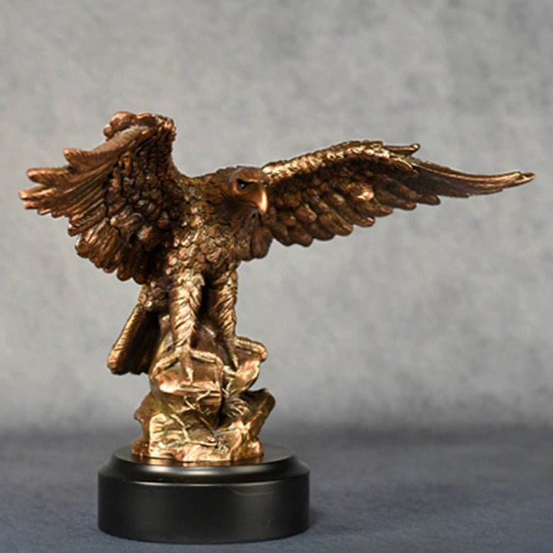 Perched Bronze Eagle - Monarch Trophy Studio