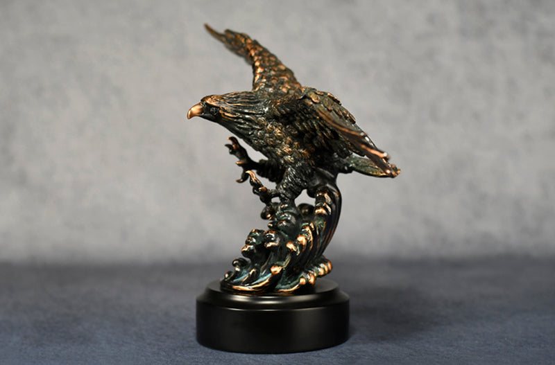 Bronze Eagle w/Green & Black Base - Monarch Trophy Studio