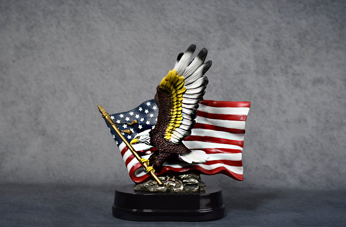 Eagle Carrying American Flag - Monarch Trophy Studio