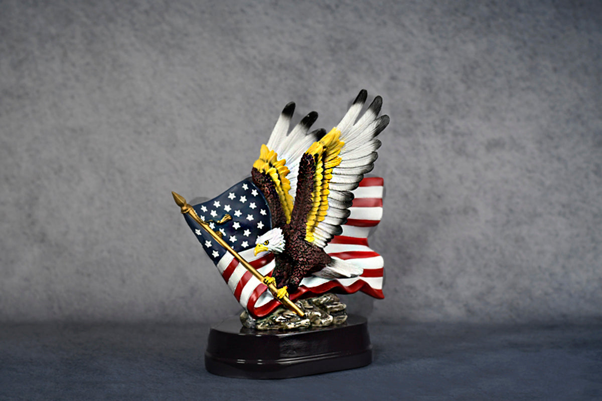 Eagle Carrying American Flag - Monarch Trophy Studio