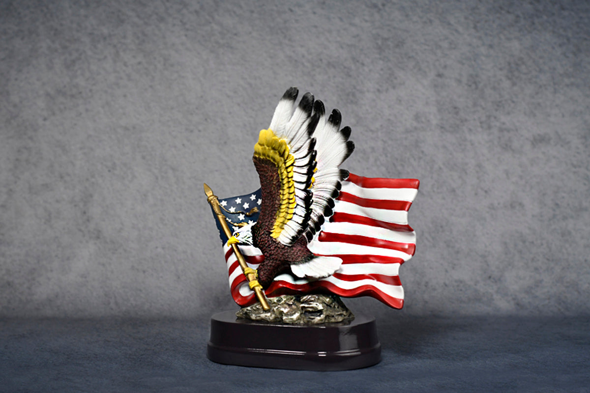 Eagle Carrying American Flag - Monarch Trophy Studio