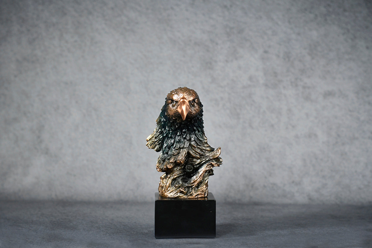 Bronze Eagle Head w/Black Base - Monarch Trophy Studio