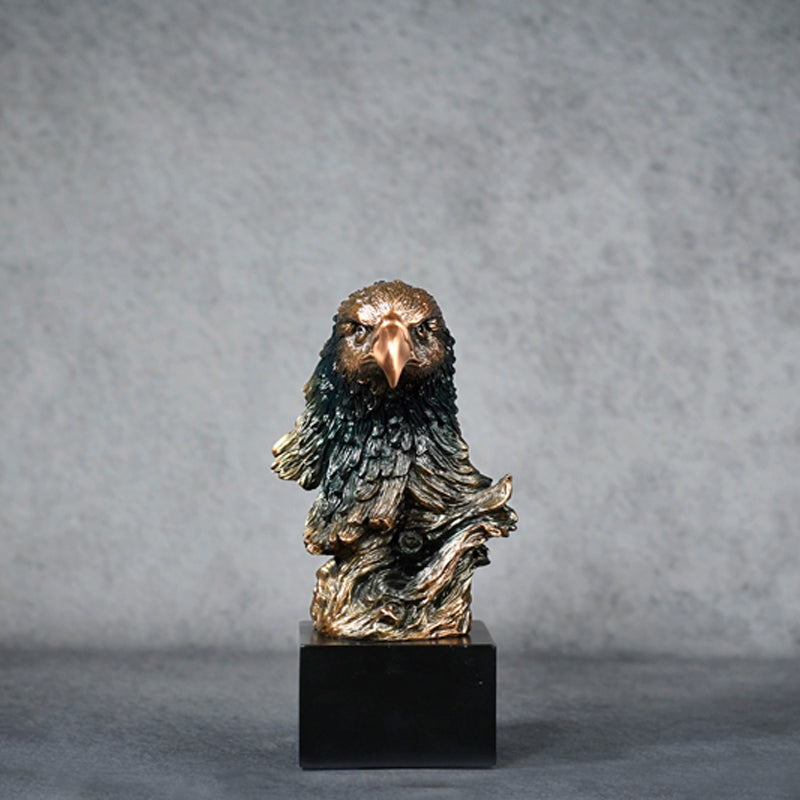 Bronze Eagle Head w/Black Base - Monarch Trophy Studio