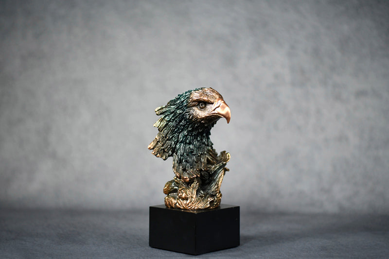 Bronze Eagle Head w/Black Base - Monarch Trophy Studio