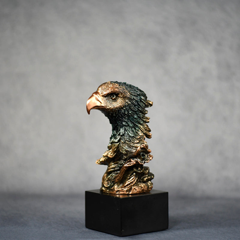 Bronze Eagle Head w/Black Base - Monarch Trophy Studio