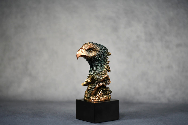 Bronze Eagle Head w/Black Base - Monarch Trophy Studio