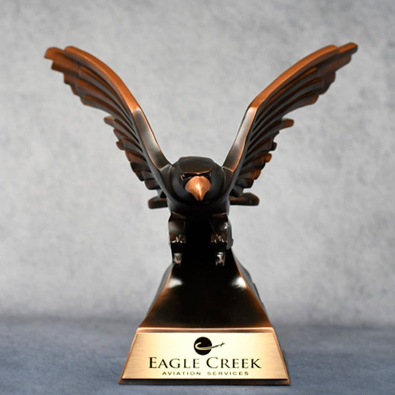 Modern Bronze Eagle Resin - Monarch Trophy Studio