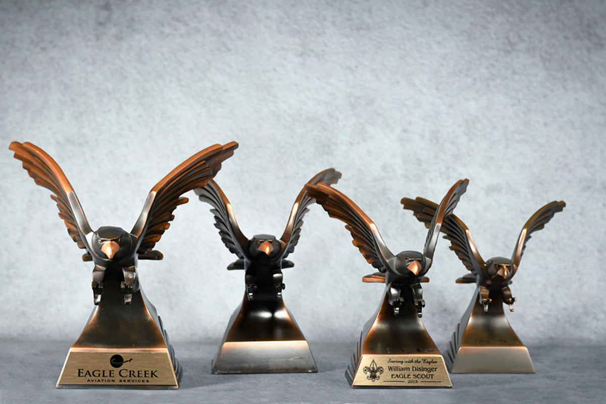 Modern Bronze Eagle Resin - Monarch Trophy Studio