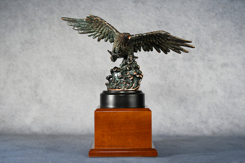 Eagle on Wave w/Brown Large Base - Monarch Trophy Studio