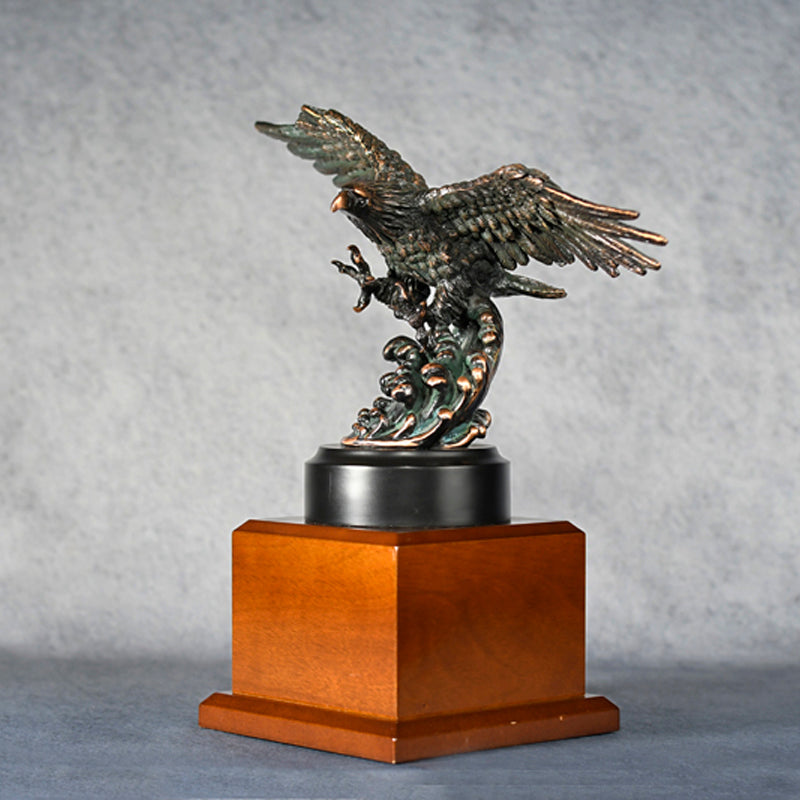 Eagle on Wave w/Brown Large Base - Monarch Trophy Studio