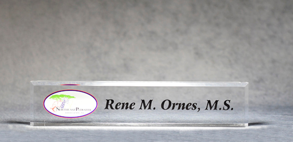 Acrylic Desk Nameplate - Monarch Trophy Studio