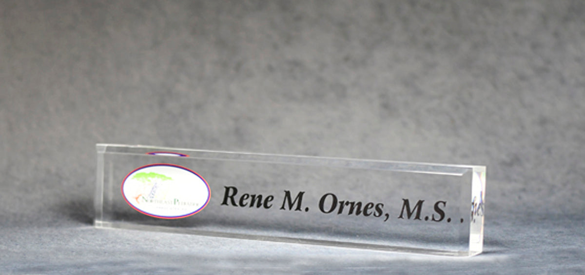 Acrylic Desk Nameplate - Monarch Trophy Studio