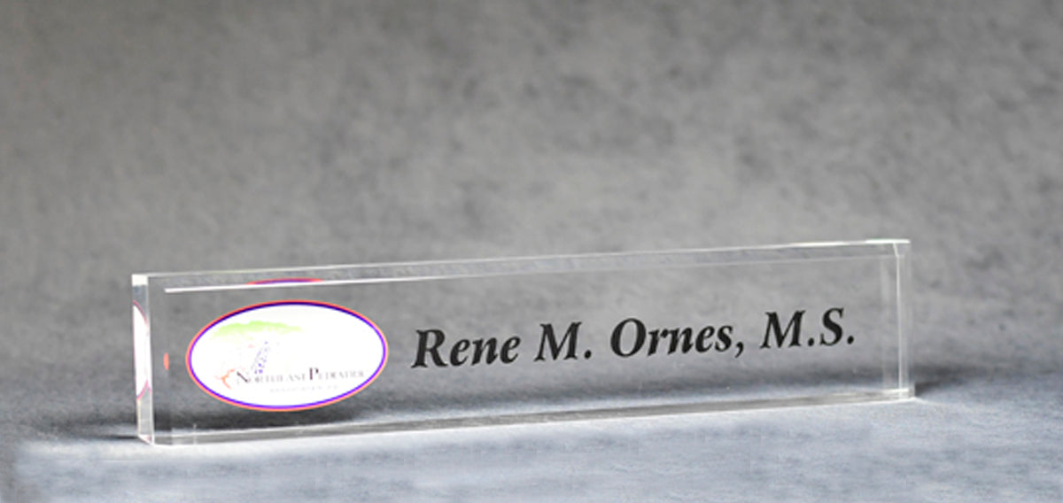 Acrylic Desk Nameplate - Monarch Trophy Studio