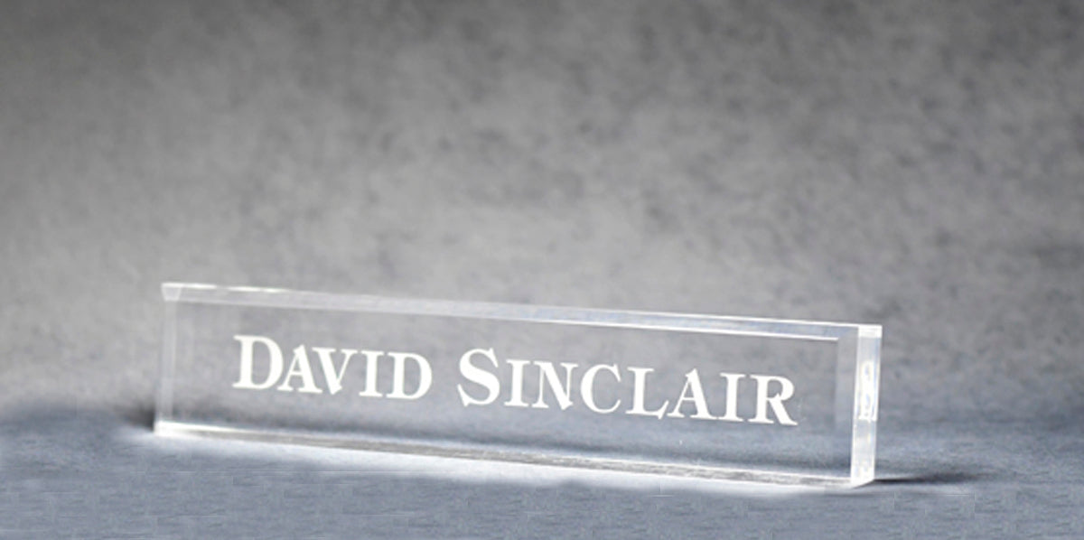 Acrylic Desk Nameplate - Monarch Trophy Studio