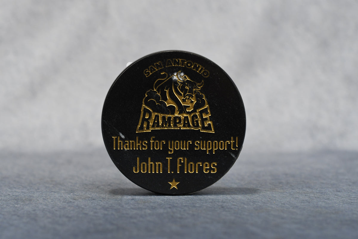 Stone Black Hockey Puck Paper Weight - Monarch Trophy Studio