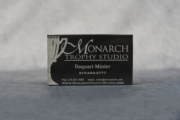Stone Black Business Card Paper Weight - Monarch Trophy Studio
