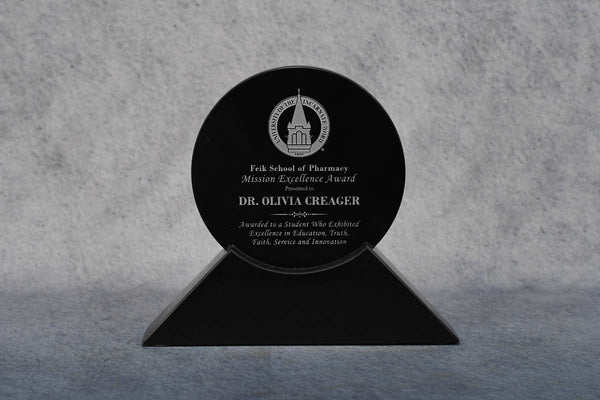 Marble Black Disc Award 7.5" - Monarch Trophy Studio