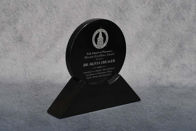 Marble Black Disc Award 7.5" - Monarch Trophy Studio