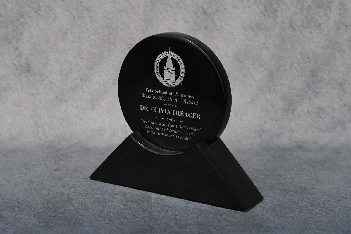 Marble Black Disc Award 7.5" - Monarch Trophy Studio