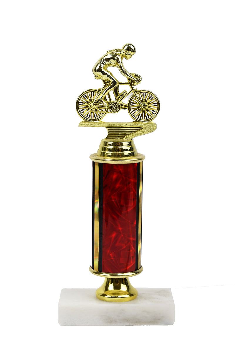 Bike Rodeo Round Column Trophy with Pedestal
