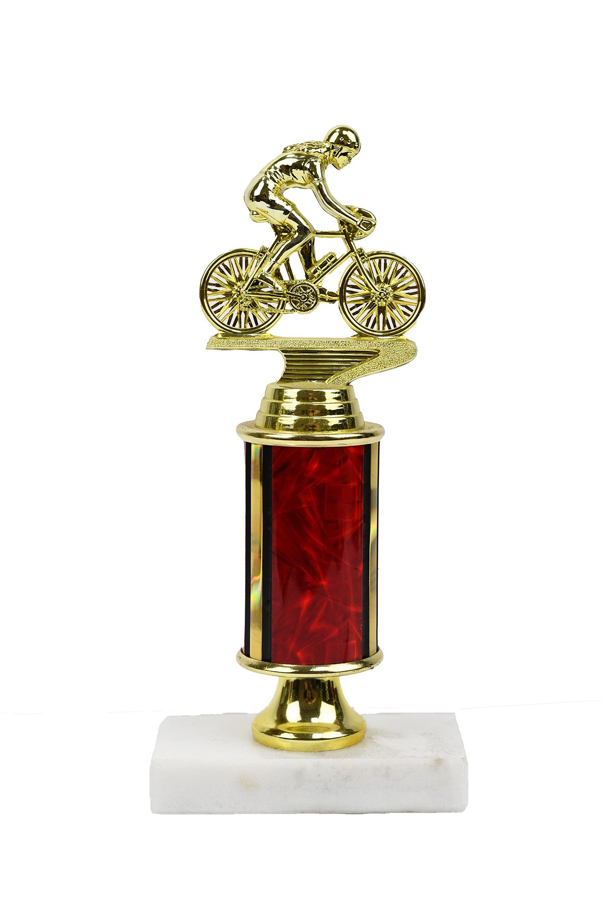 Bike Rodeo Round Column Trophy with Pedestal