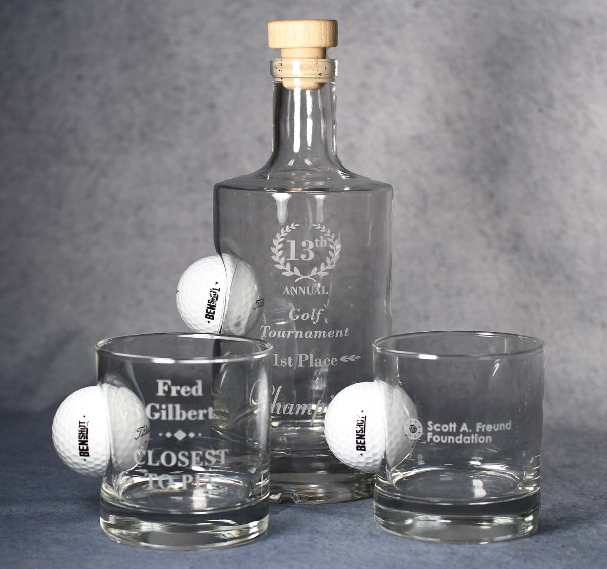 BenShot Golf Ball Decanter Glass 750mL