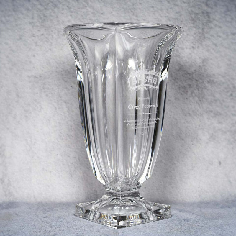 Crystal Footed Glass Vase