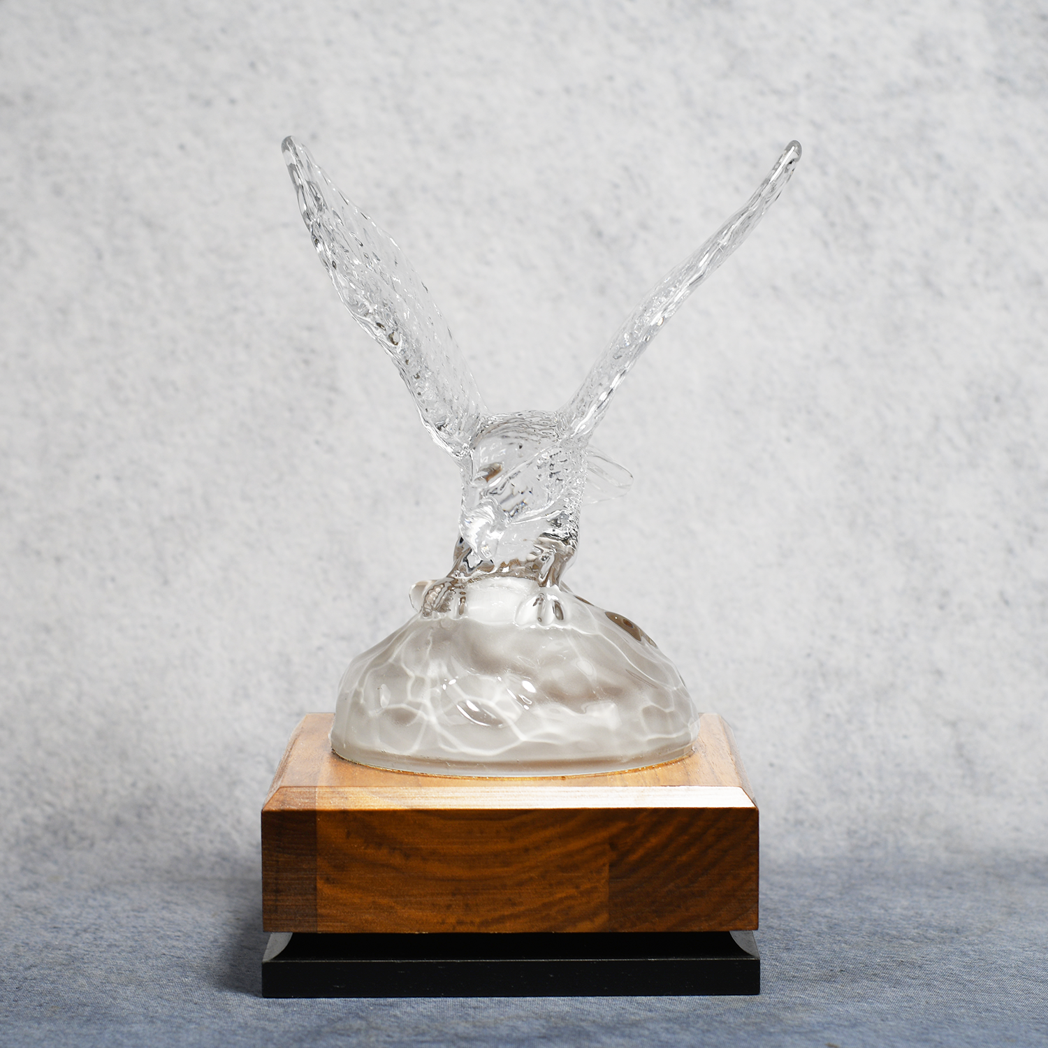 Crystal Eagle on Wood Base