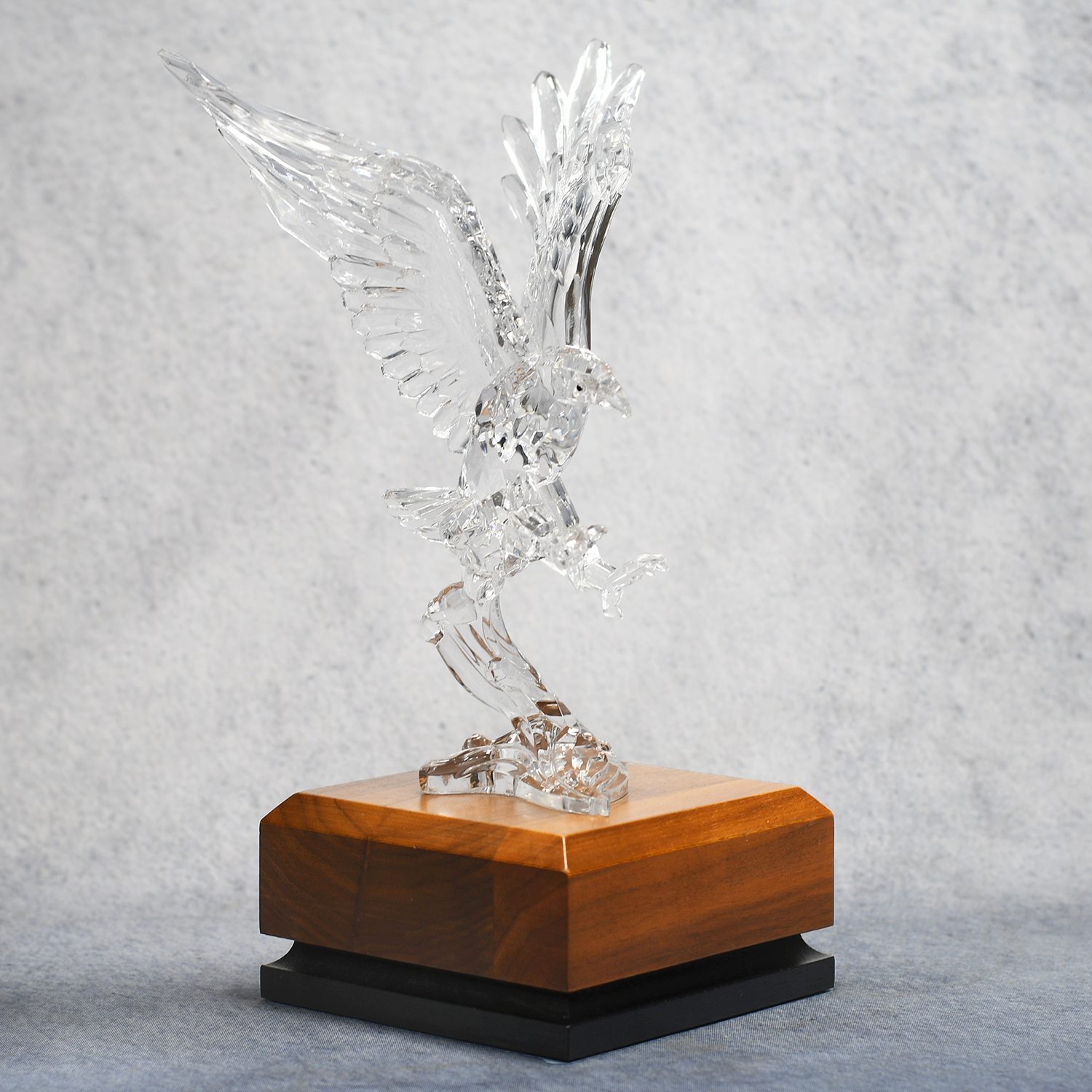Acrylic Eagle on Walnut Base