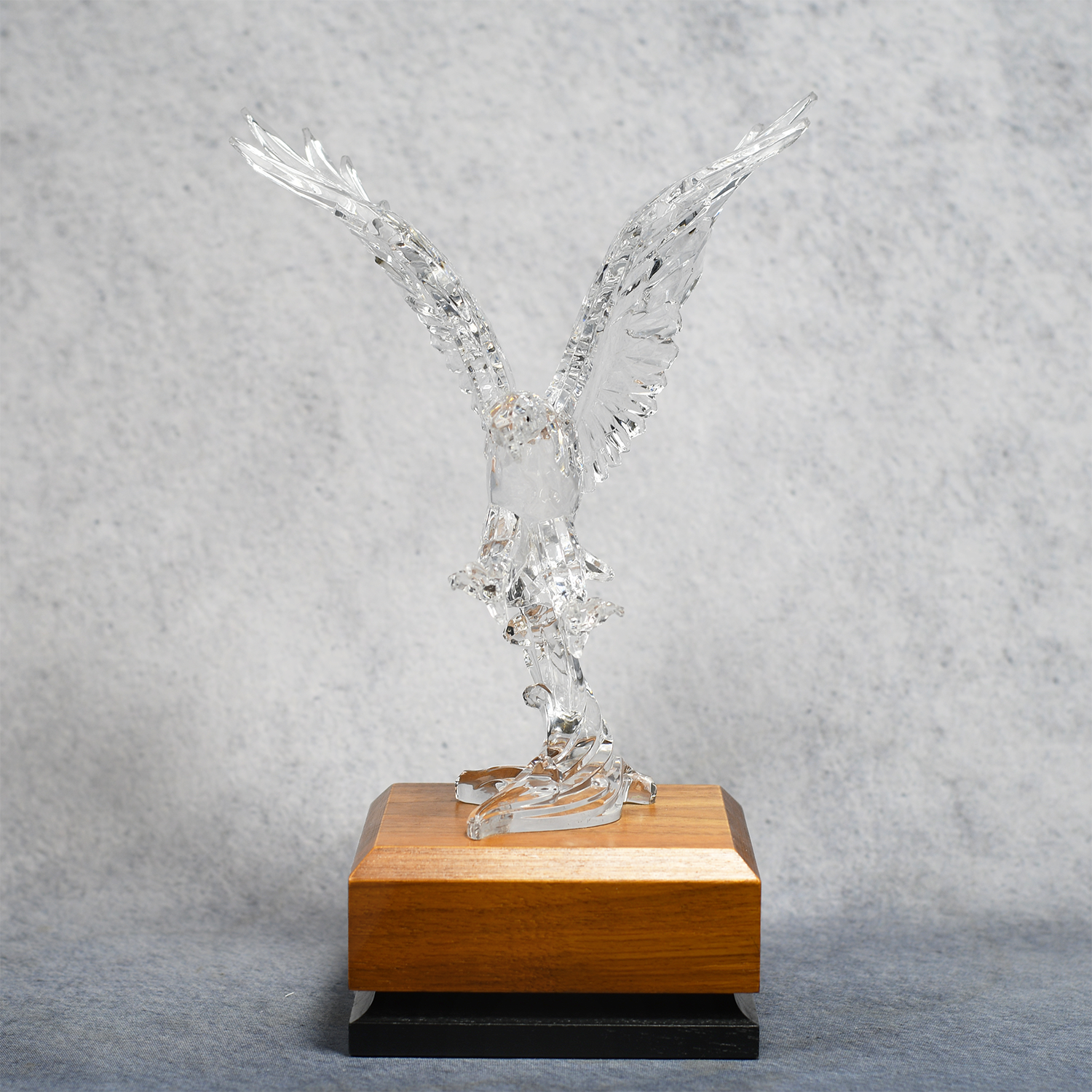 Acrylic Eagle on Walnut Base