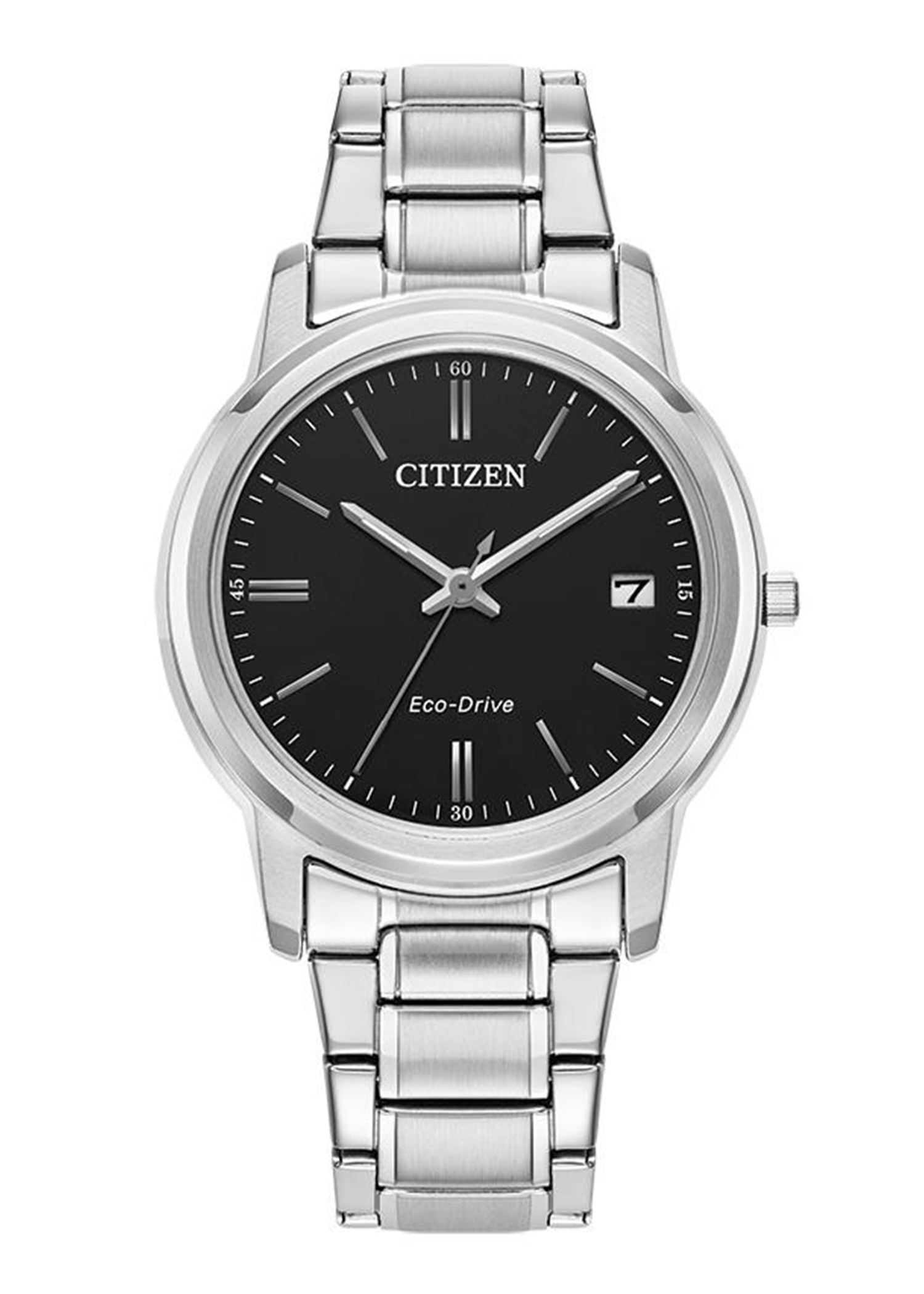 Citizen Corporate Exclusive Ladies' Eco-Drive Stainless Steel Bracelet Watch with Black Dial
