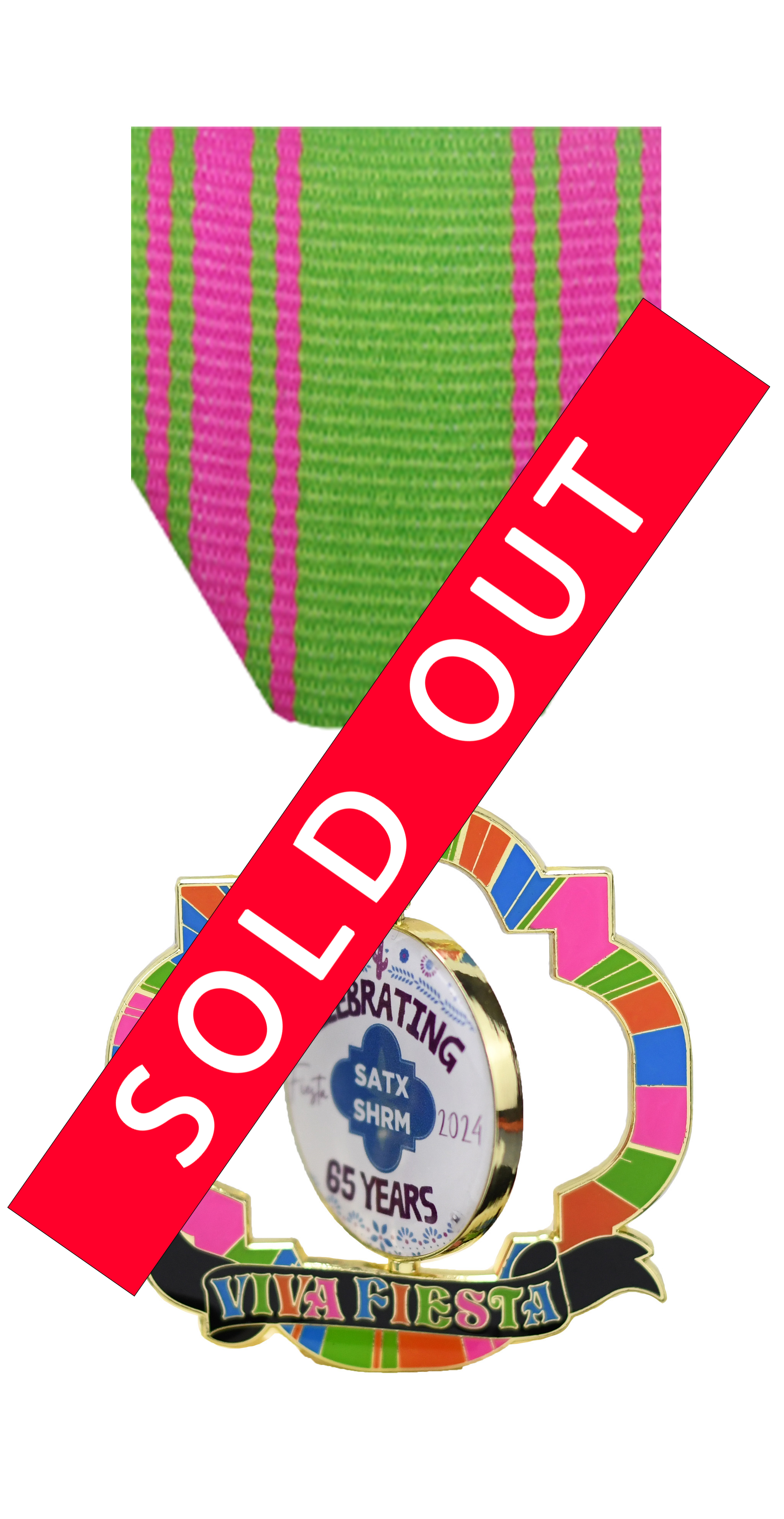 Colorful Boarder Spinner Express Fiesta Medal