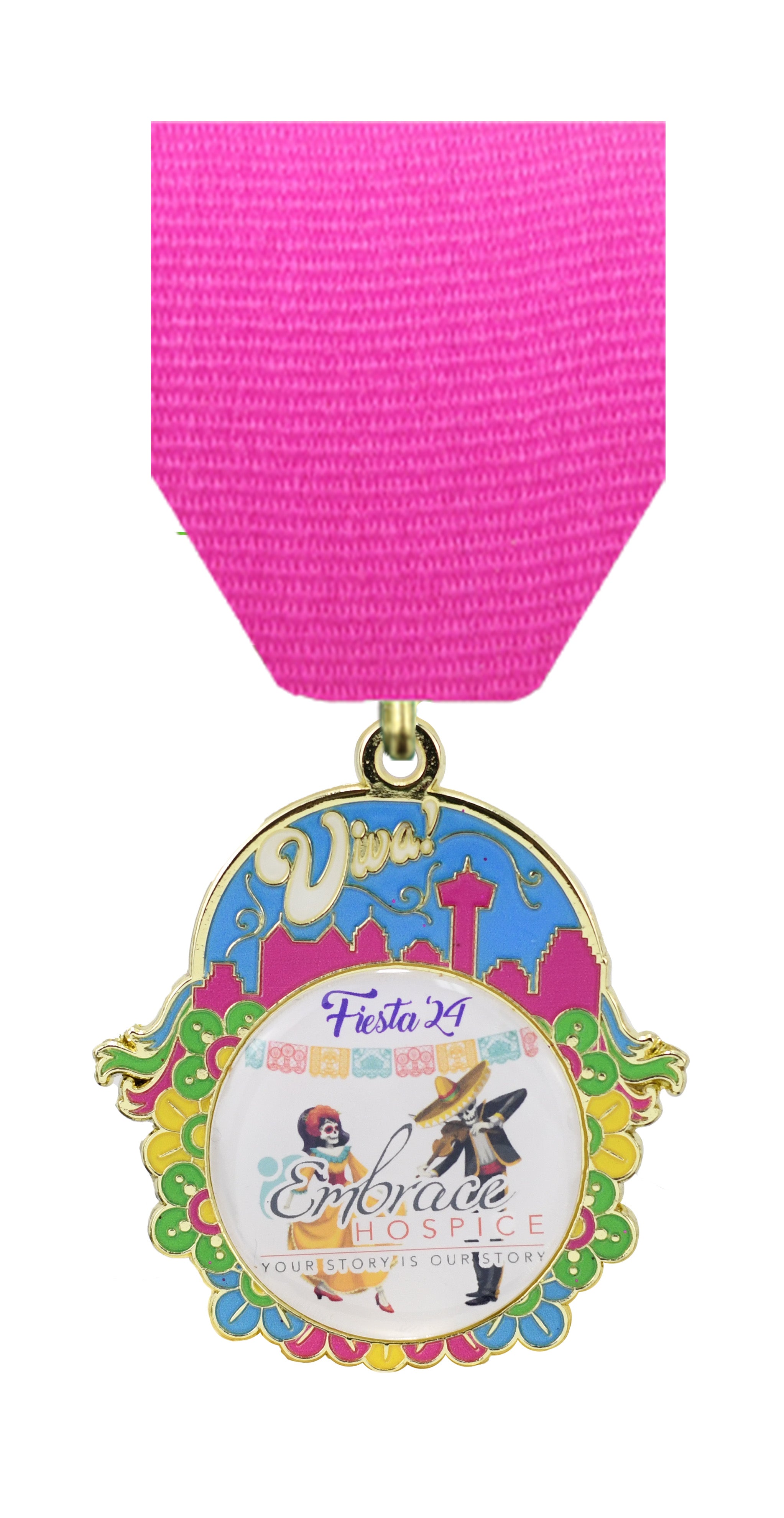 Domed San Antonio Skyline Express Fiesta Medal