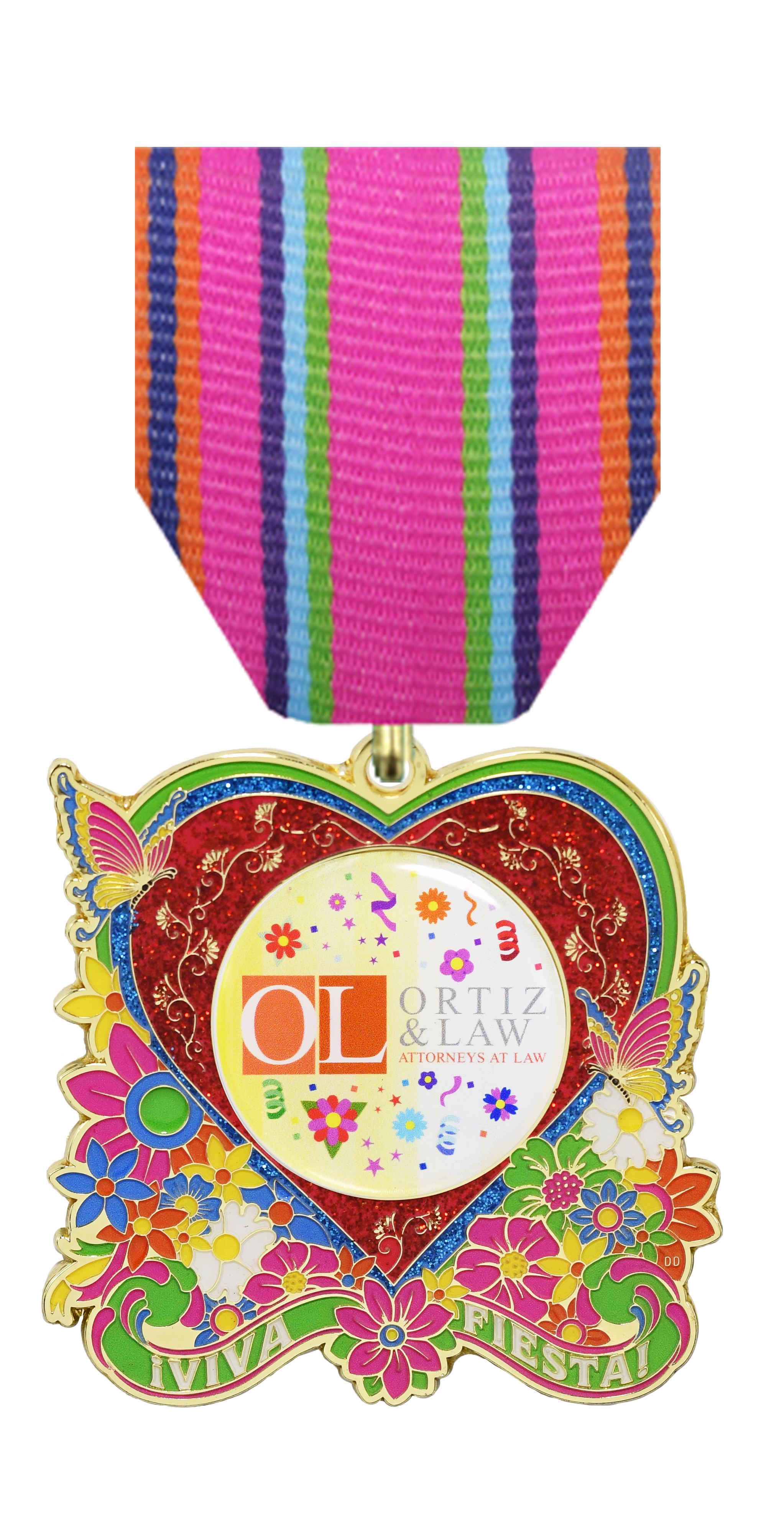 Floral Heart Express Fiesta Medal