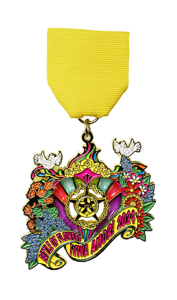 Official 2024 Battle of Flowers Parade Medal
