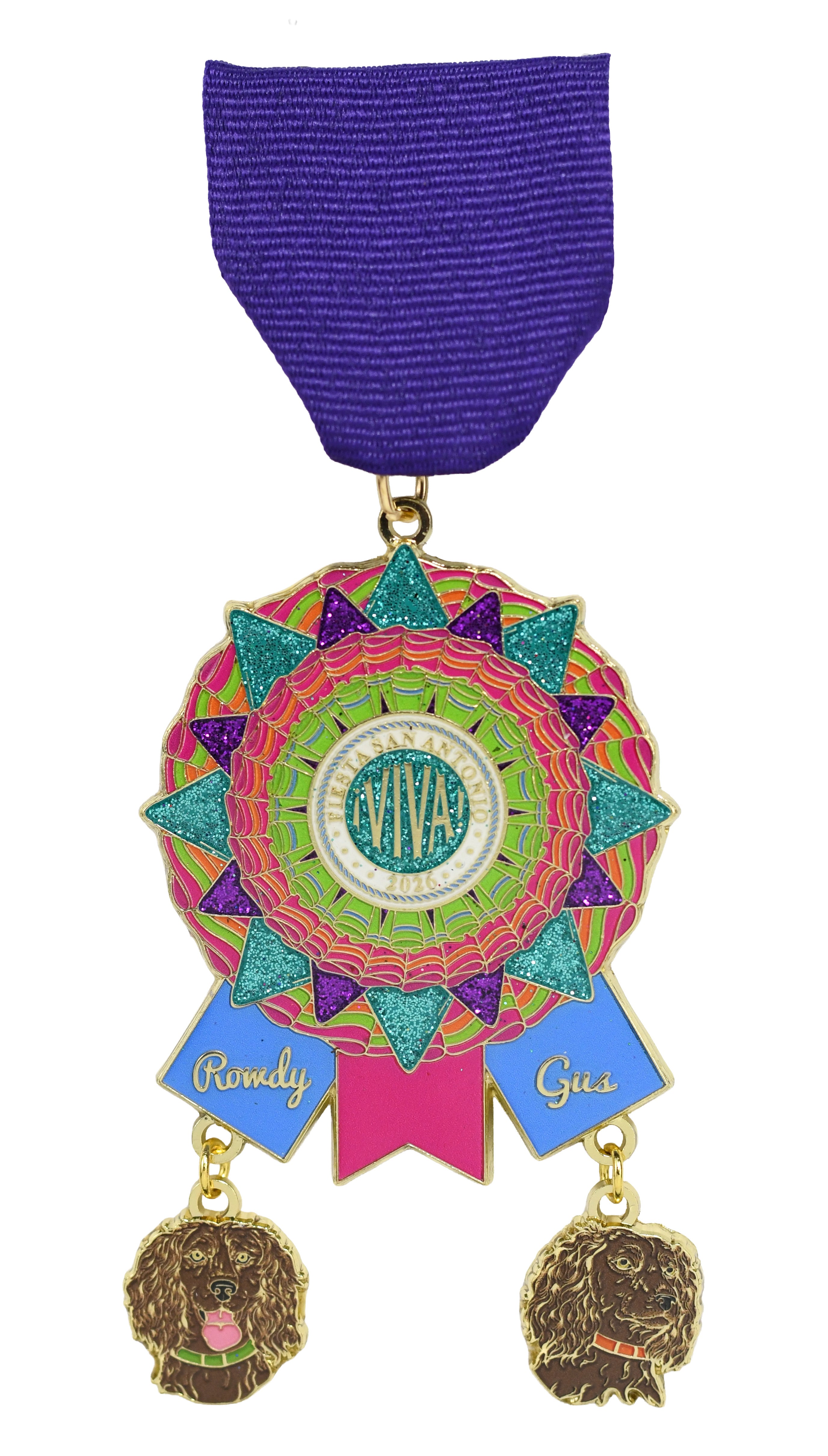 Gus and Rowdy 2026 Fiesta Medal