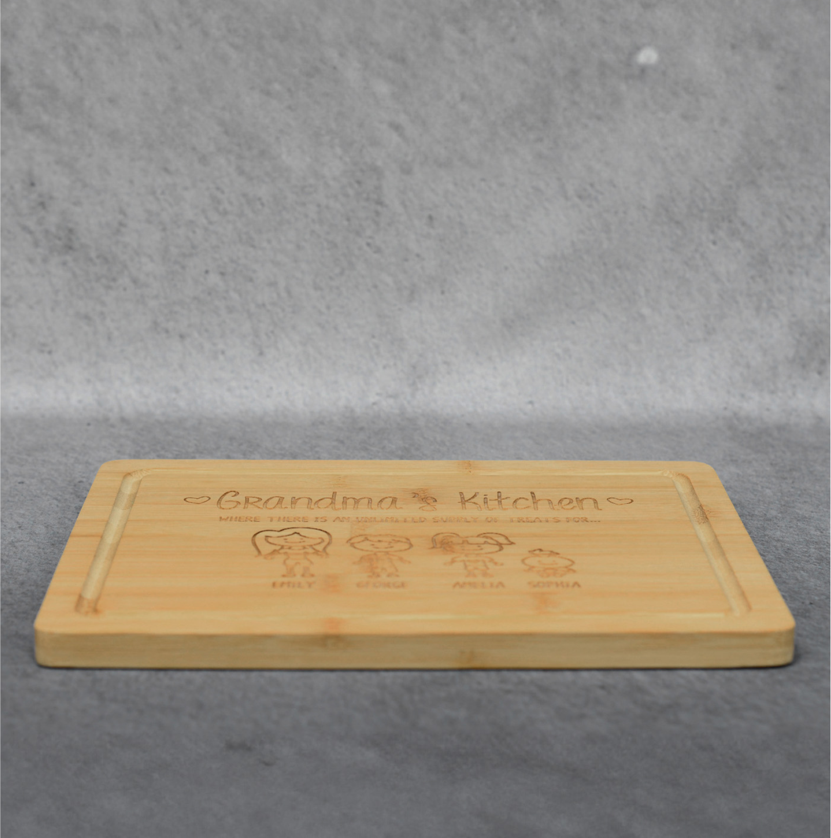 Grooved Edge Bamboo Cutting Board