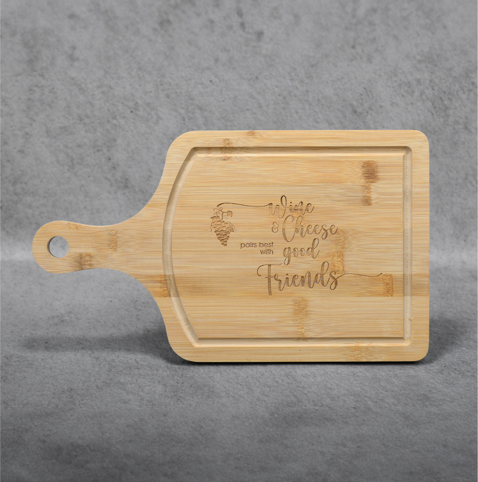 Bamboo Cutting Board with Drip Ring Handle