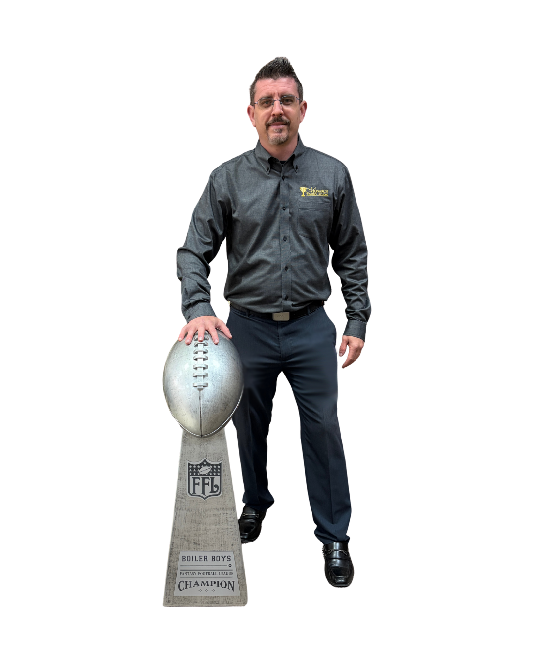 Exclusive 3ft Replica Silver Fantasy Football Trophy