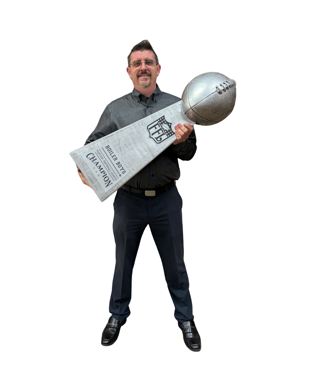 Exclusive 3ft Replica Silver Fantasy Football Trophy