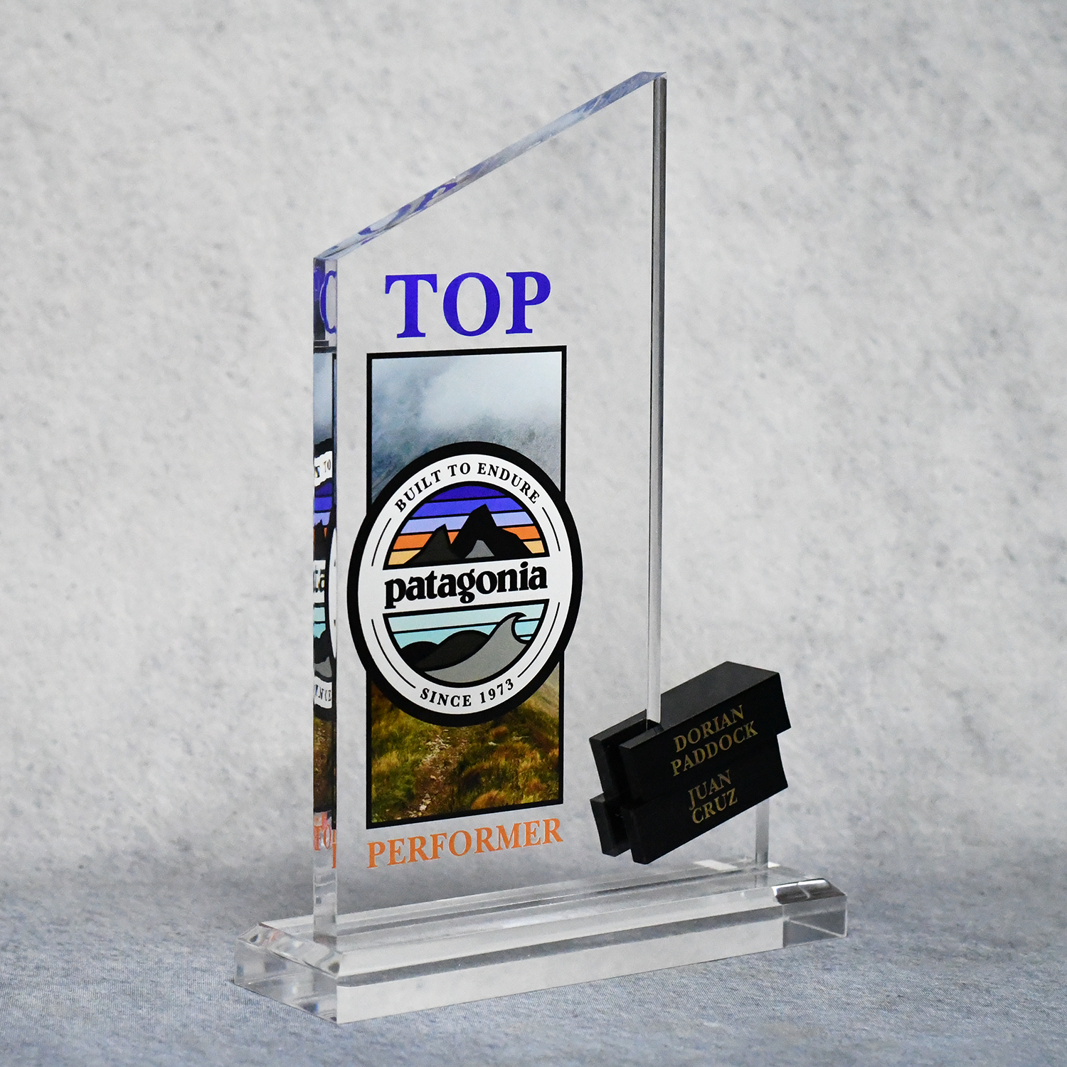 Acrylic Colorized Perpetual Block Award
